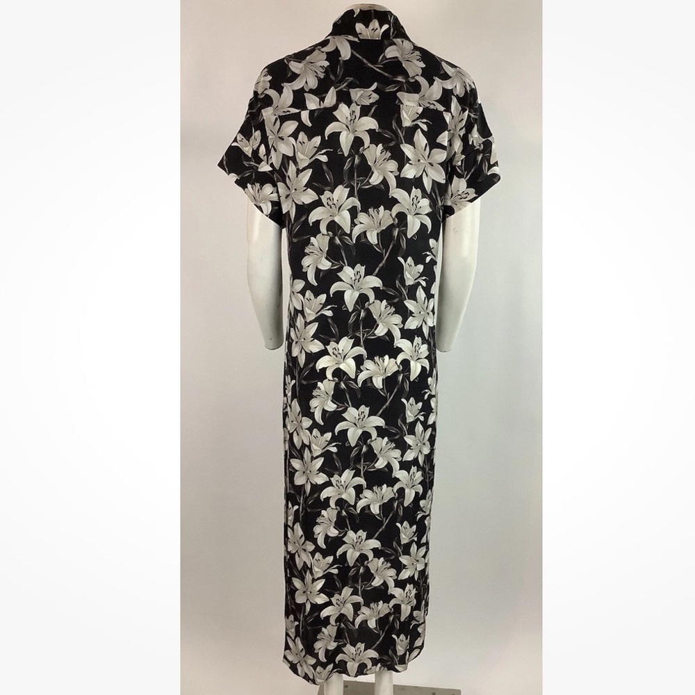 NWT Alice + Olivia Sz S Edyth Stargazer Floral Print Maxi Dress Black Viscose - Picture 7 of 10